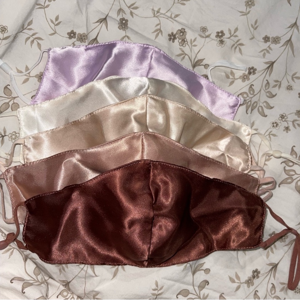 Brown 100 Satin Face Masks